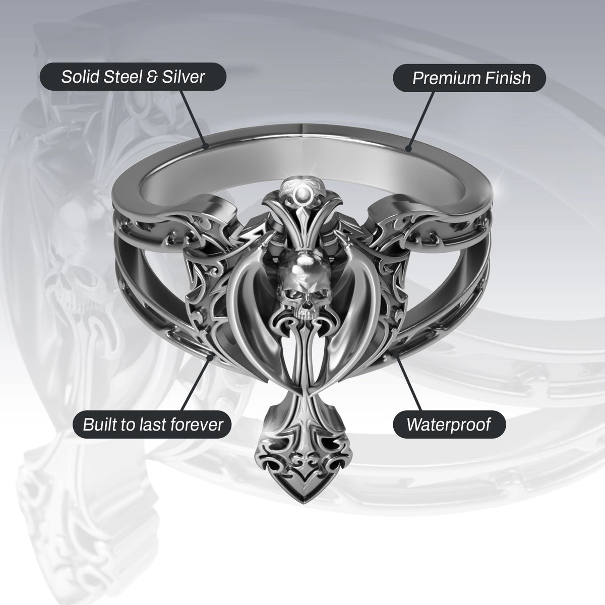 TRIBAL CROSS RING