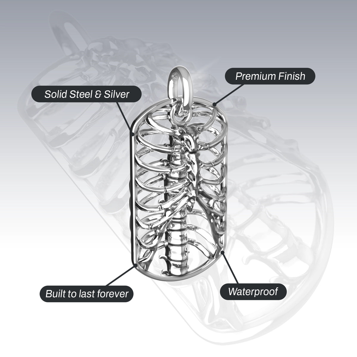 RIBCAGE DOG TAG NECKLACE