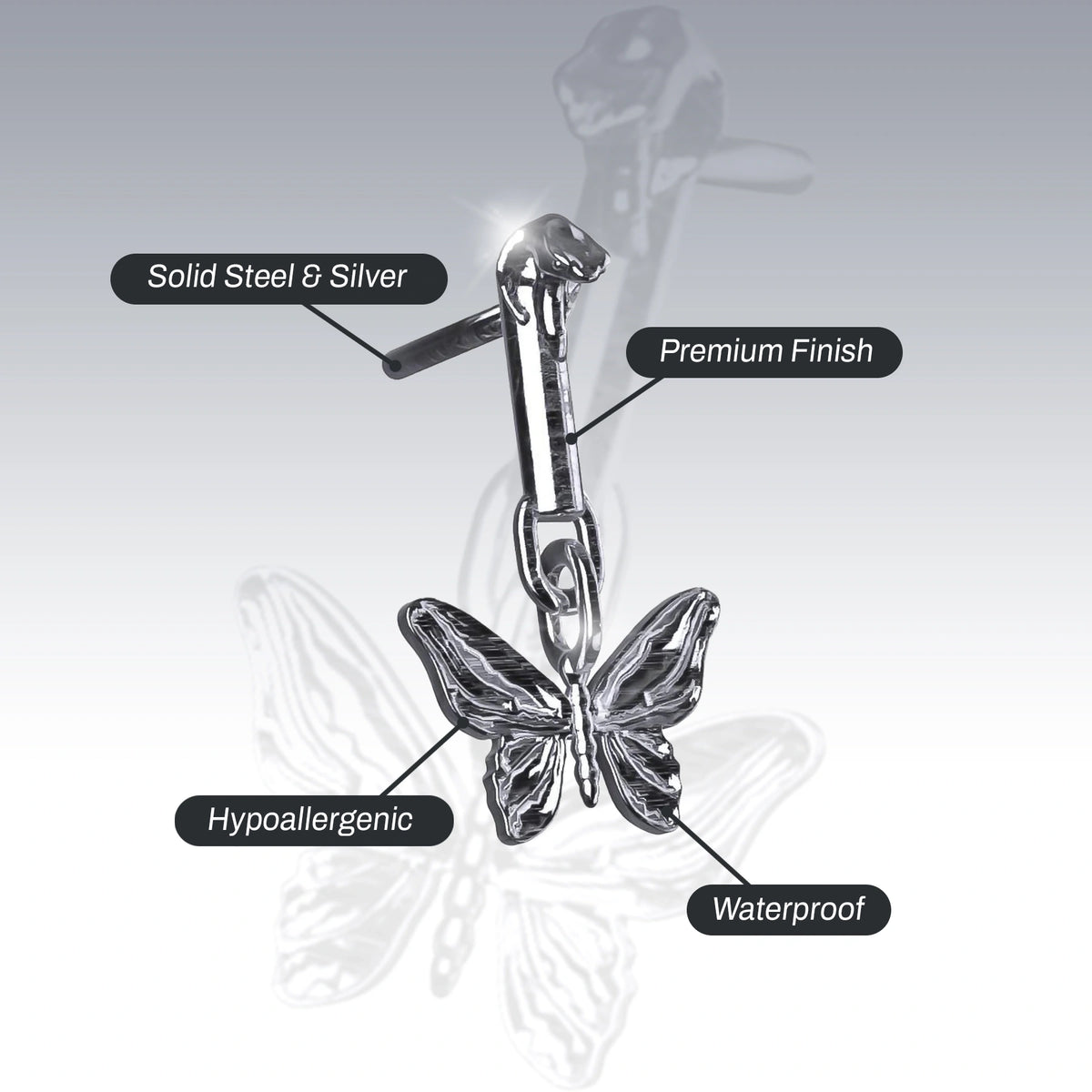 BUTTERFLY EARRING (DANGLE)
