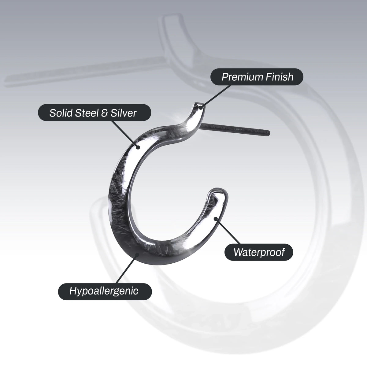 PLAIN OPEN HOOP EARRING